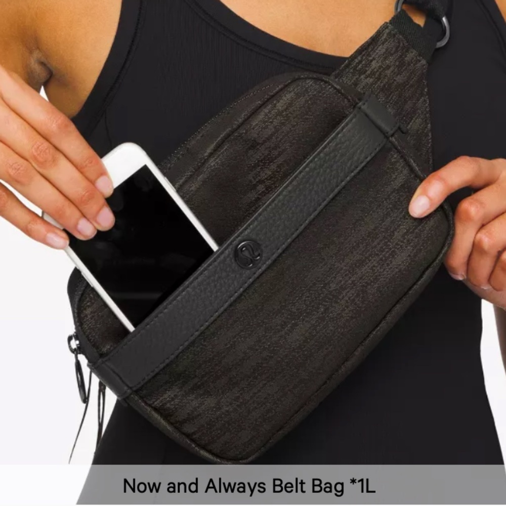 Now and Always Black Belt Bag